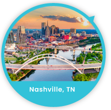 Custom Health network map Nashville, TN central-fill hub marker for desktop